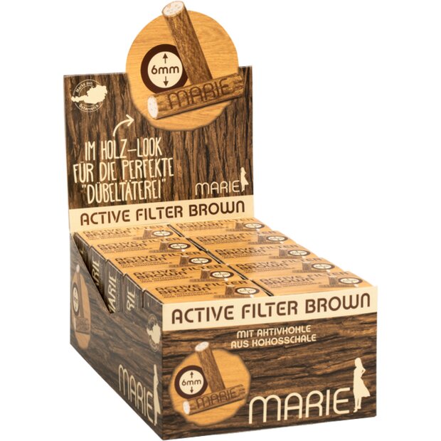 MARIE Aktivkohlefilter Brown 6mm - BOX