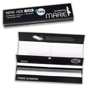 Marie Ultrafine King Size Slim Papers + Tips